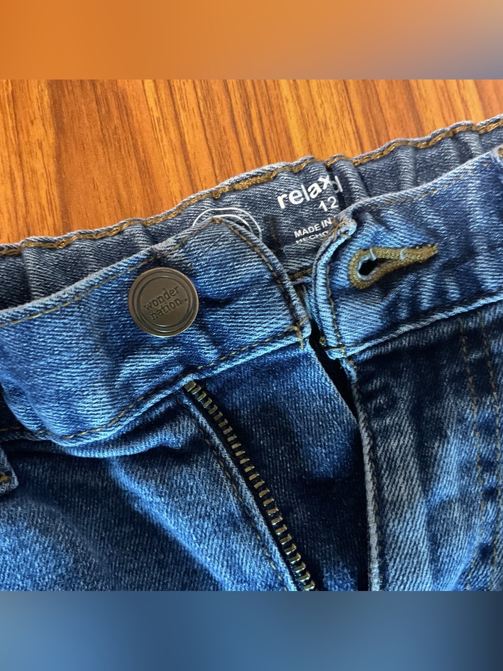 Wonder Nation Kids Relaxed Fit Dark Blue Denim Jeans